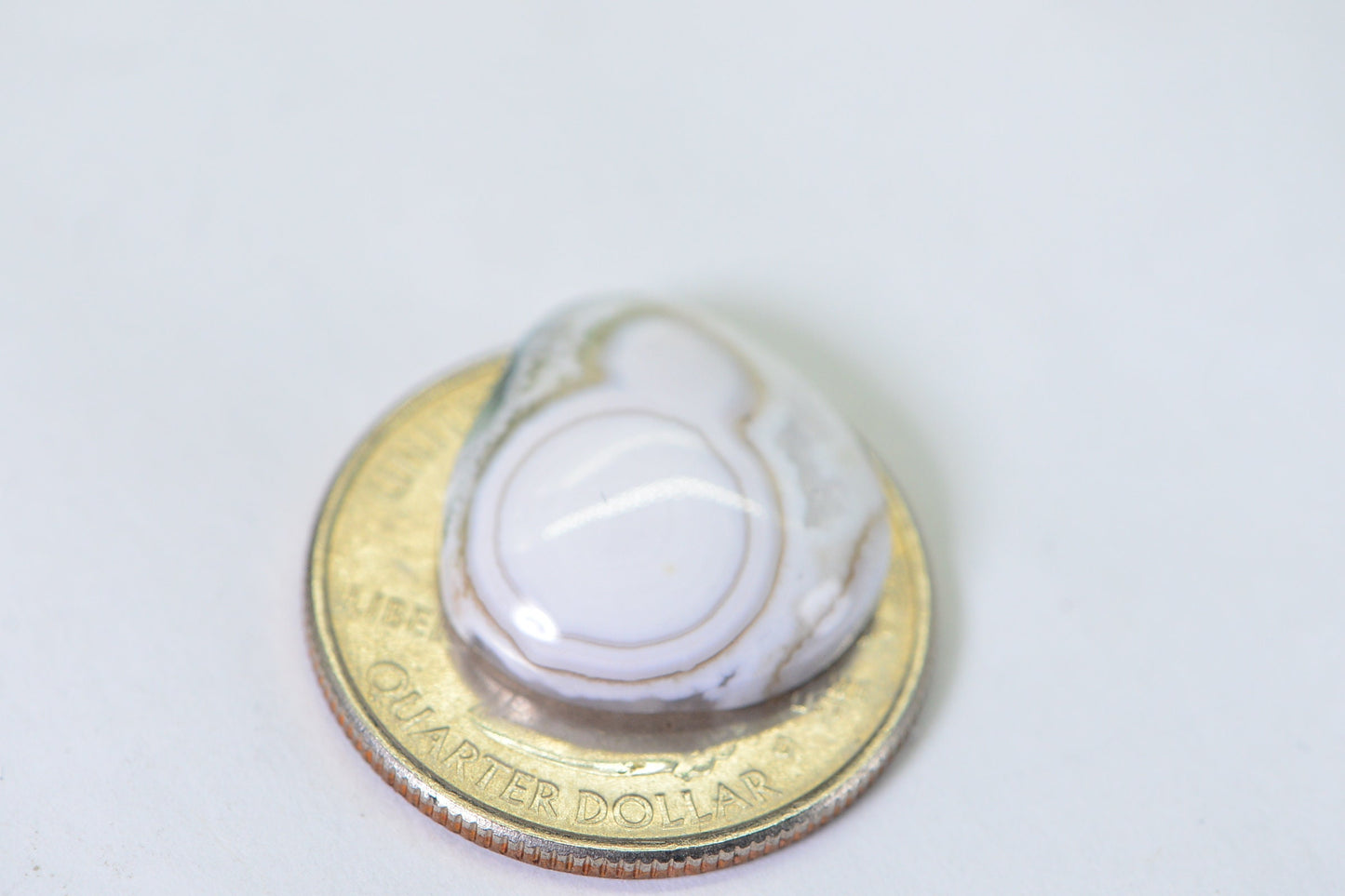 Ocean Jasper Cabochon: White & Green Gemstone, 12.75ct (18.5X17.5X5mm)