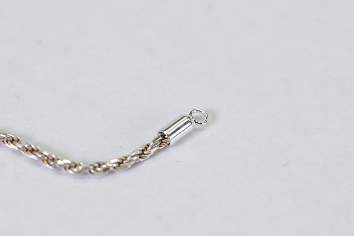 Ends Cap Sterling Silver 925 2mm Inner Diameter Long Cord Ends Crimp Tube