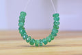 5ct Zambian Emerald Rondelle Beads: Natural Untreated Gemstone