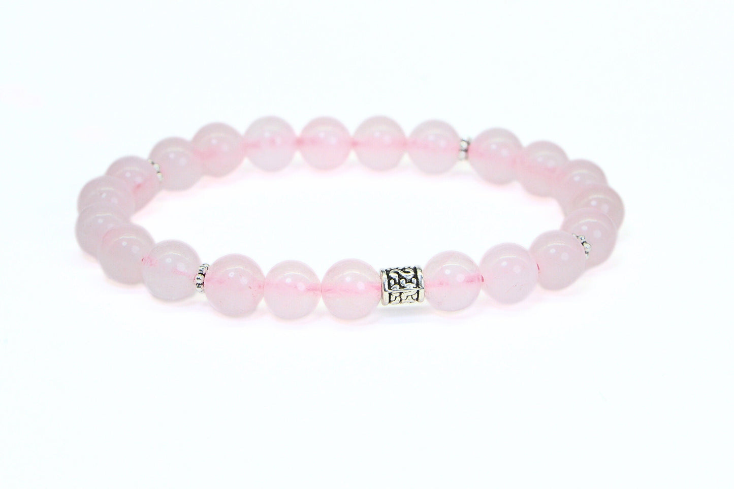 Rose Quartz Bracelet: 8mm Crystal Healing Energy Bracelet