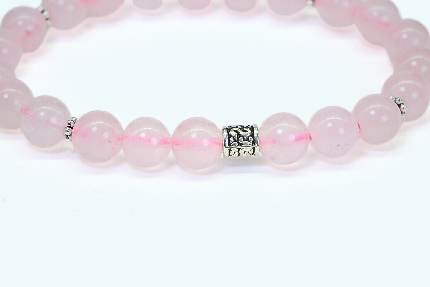 Rose Quartz Bracelet: 8mm Crystal Healing Energy Bracelet