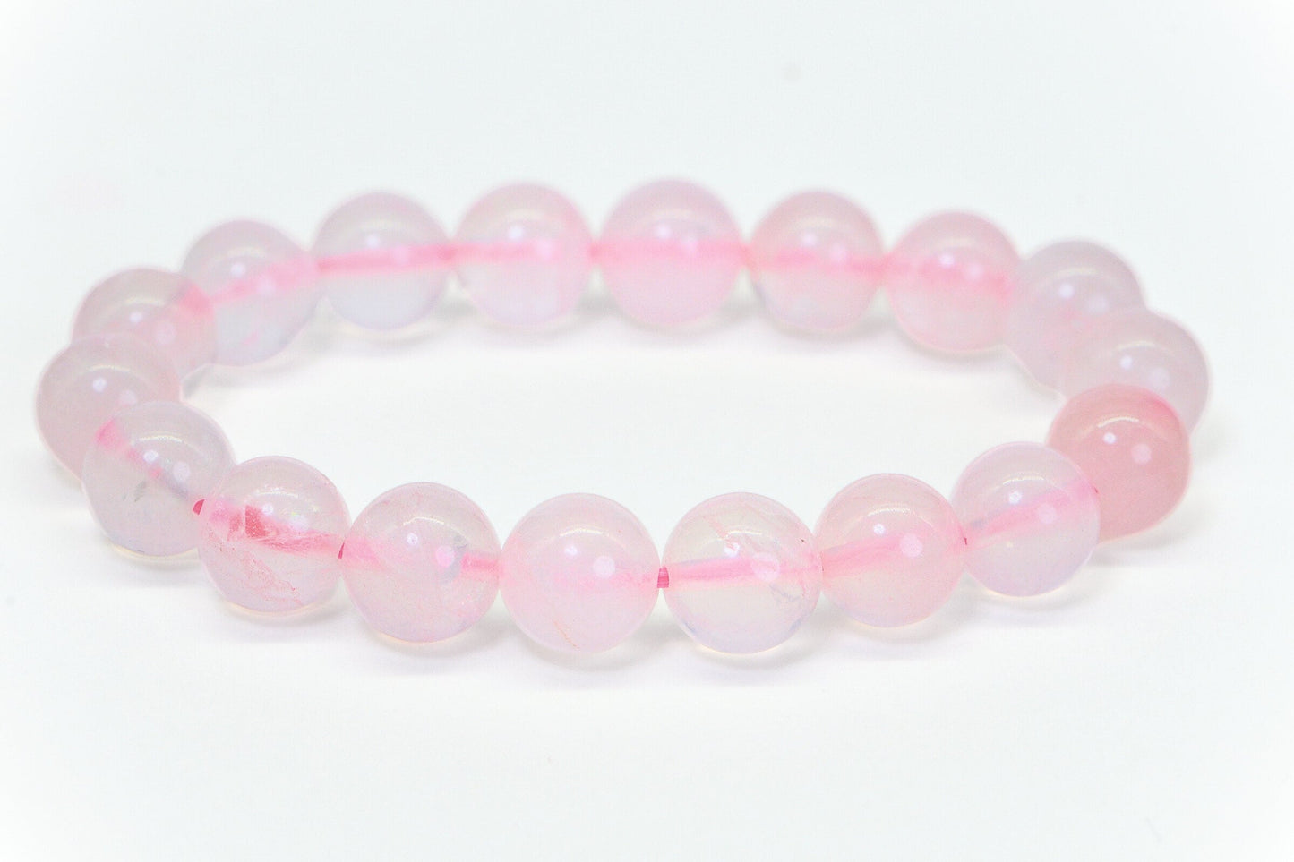 Rose Quartz Bracelet: 8mm Crystal Healing Energy Bracelet
