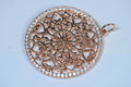 14KRose Gold Diamond Mandala Large Rose Gold Over Sterling silver Estate Jewelry