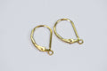 14K Gold Filled Plain Lever Back Ear Wire with Open Ring One Pair Earrings
