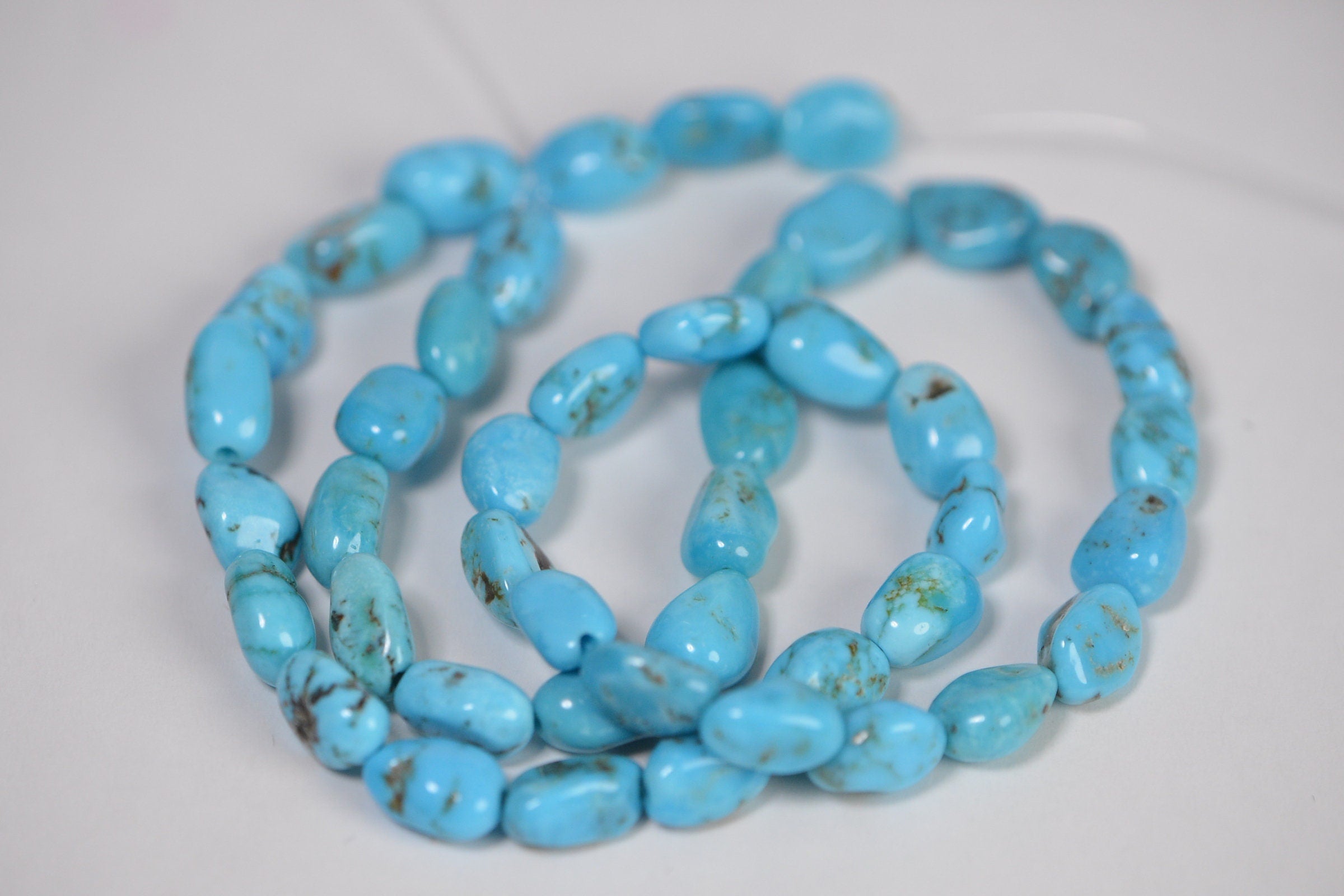 Sleeping Beauty Nuggets Turquoise  Natural Gemstone Beads Jewelry Making Supplies