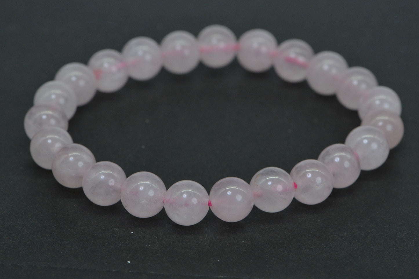 10mm Rose Quartz Crystal Bracelet: Hand-Crafted Healing Energy