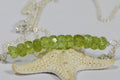 Peridot Bar Necklace: Sterling Silver Wire Wrapped Gemstone Jewelry
