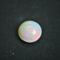 10mm Ethiopian Welo Opal Cabochon: White Rainbow Gemstone