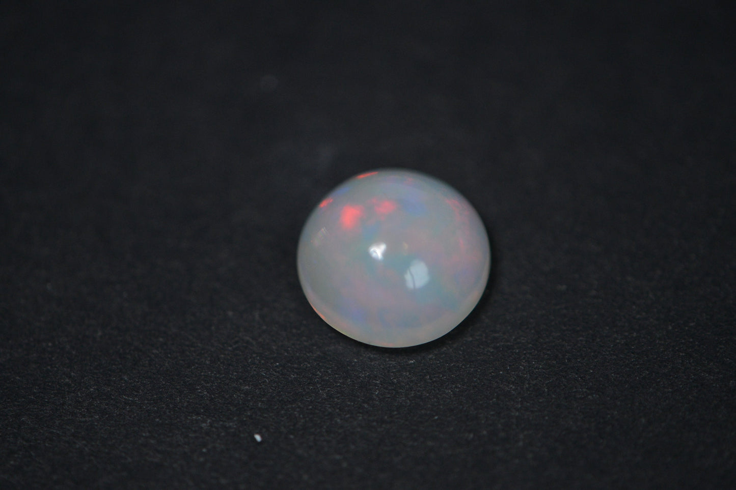 10mm Ethiopian Welo Opal Cabochon: White Rainbow Gemstone