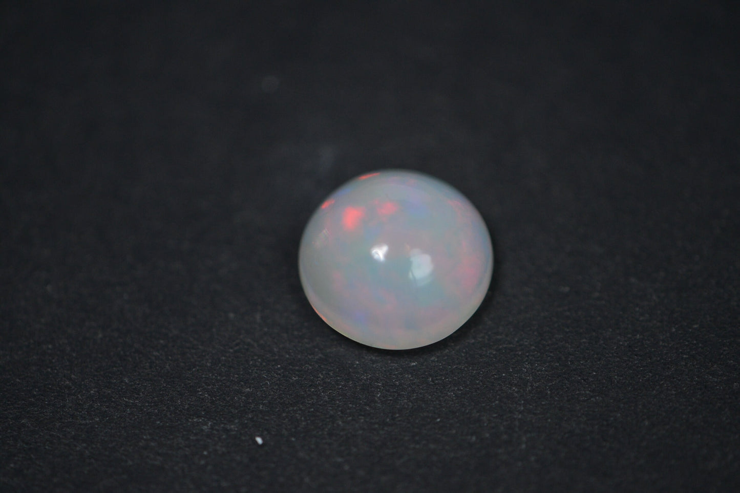 10mm Ethiopian Welo Opal Cabochon: White Rainbow Gemstone