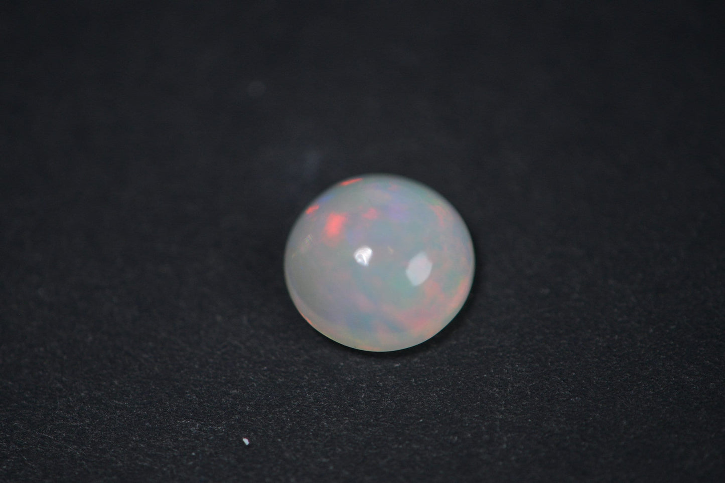 10mm Ethiopian Welo Opal Cabochon: White Rainbow Gemstone