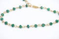 Natural Emerald Bracelet Genuine 14K Gold Gemstone Jewelry