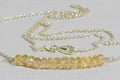 Citrine Bar Necklace: Sterling Silver Gemstone Jewelry