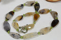 Natural Agate Knotted Necklace: Free Form Gemstone Beads