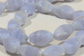 Blue Lace Agate Beads: Twisted Gemstone Jewelry Making (2 pcs)