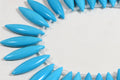 Natural Magnesite Marquise Beads Blue Sky Gemstone Beads Bead Supplies 30x8x6 mm