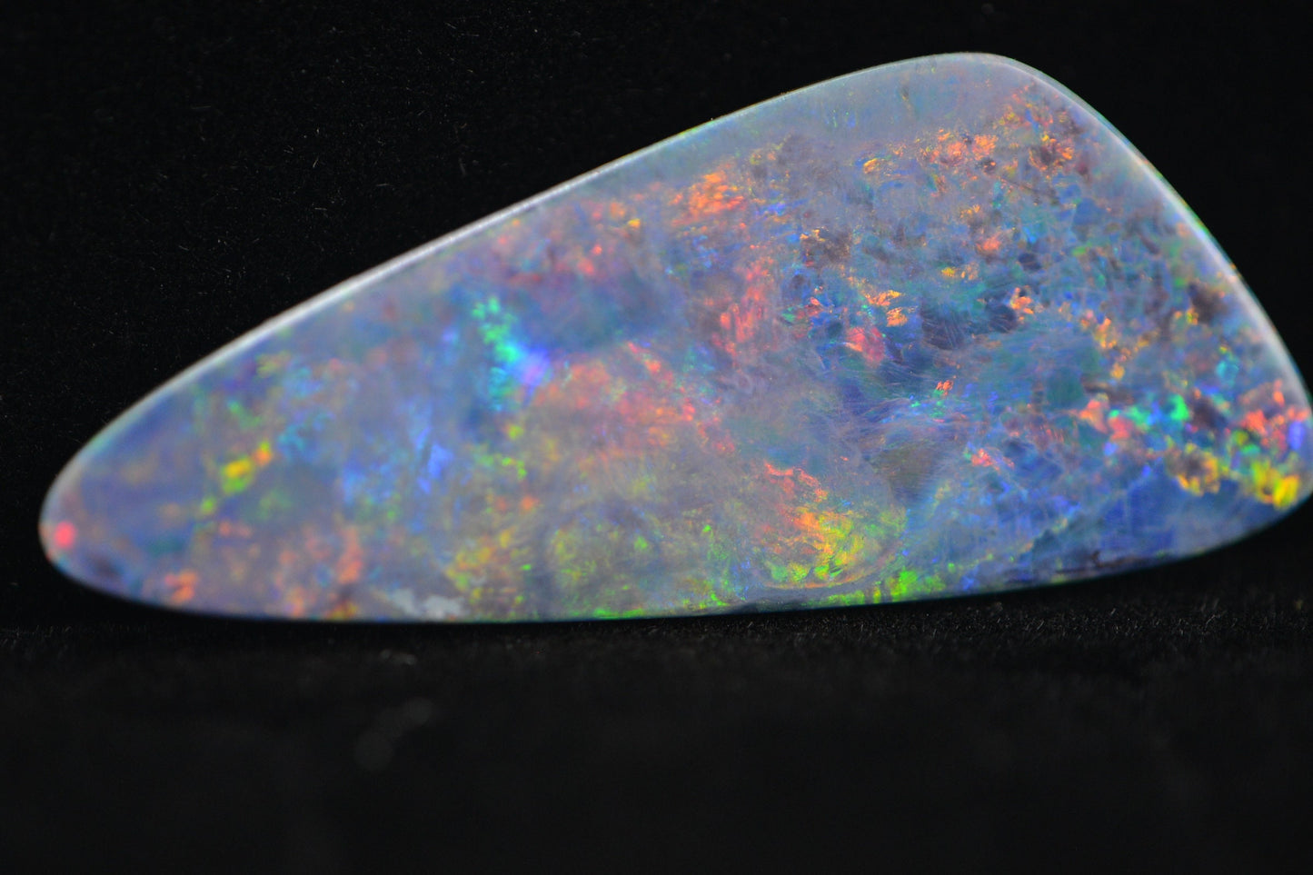 Australian Black Opal Pendant: 24K Gold Vermeil Sterling Silver, October Birthstone