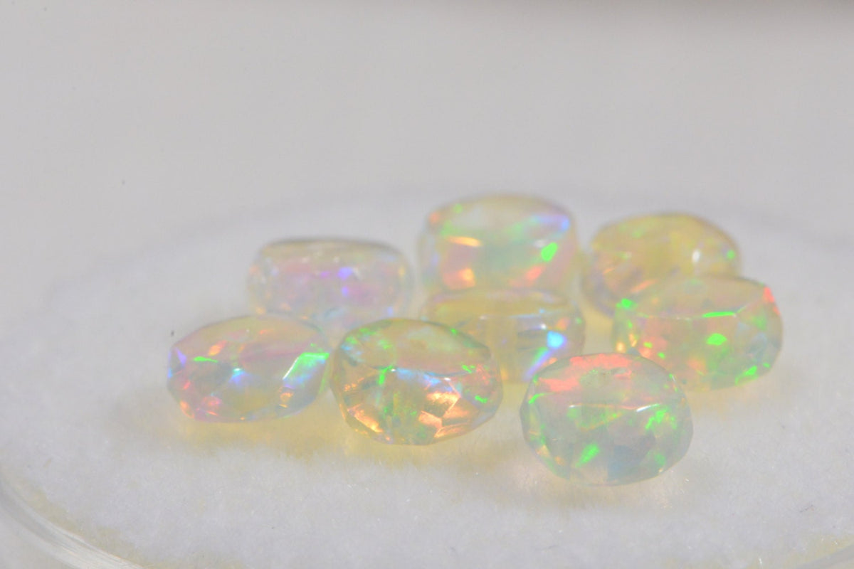 Ethiopian Welo Opal Faceted Rondelle Beads: Natural Gemstone Jewelry Supplies