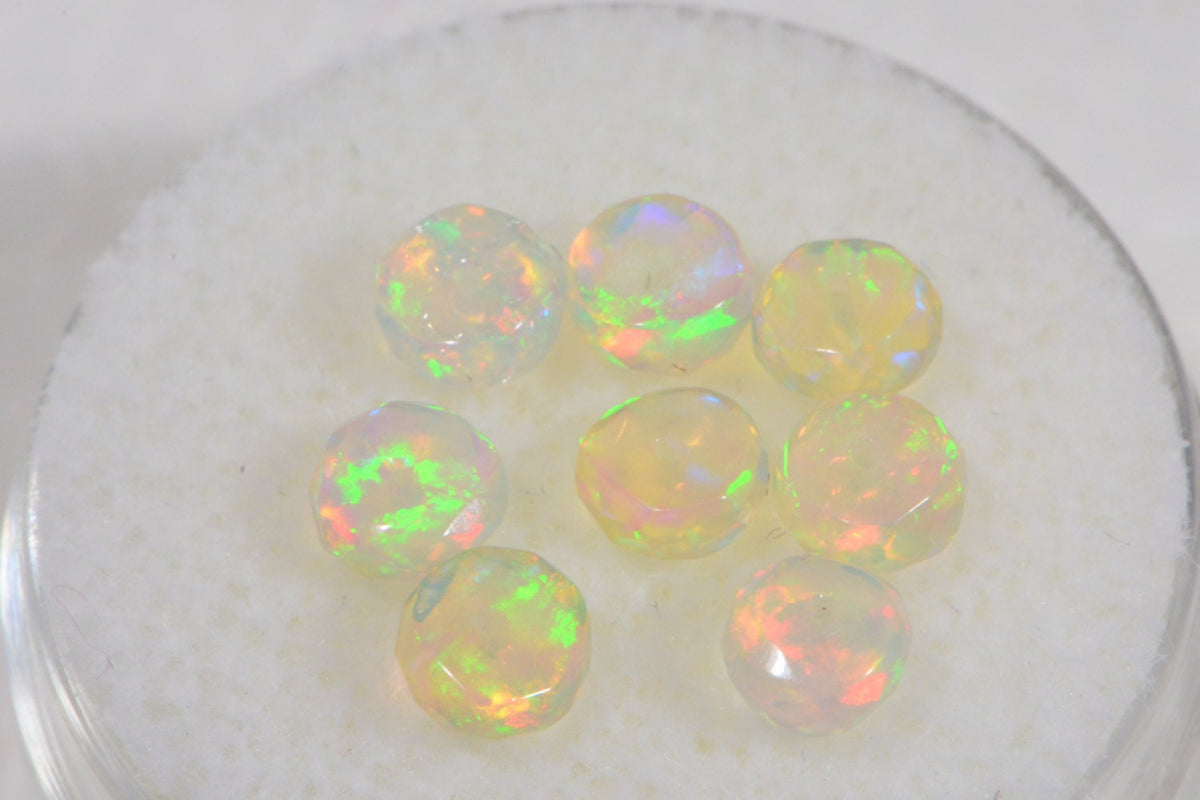 Ethiopian Welo Opal Faceted Rondelle Beads: Natural Gemstone Jewelry Supplies