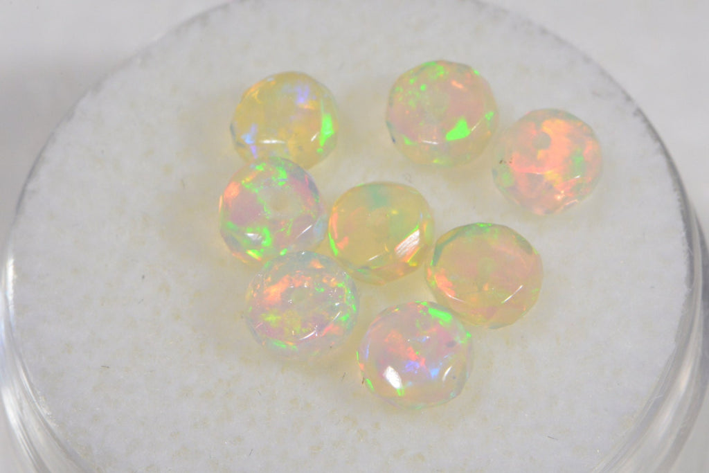 Ethiopian Welo Opal Faceted Rondelle Beads: Natural Gemstone Jewelry Supplies