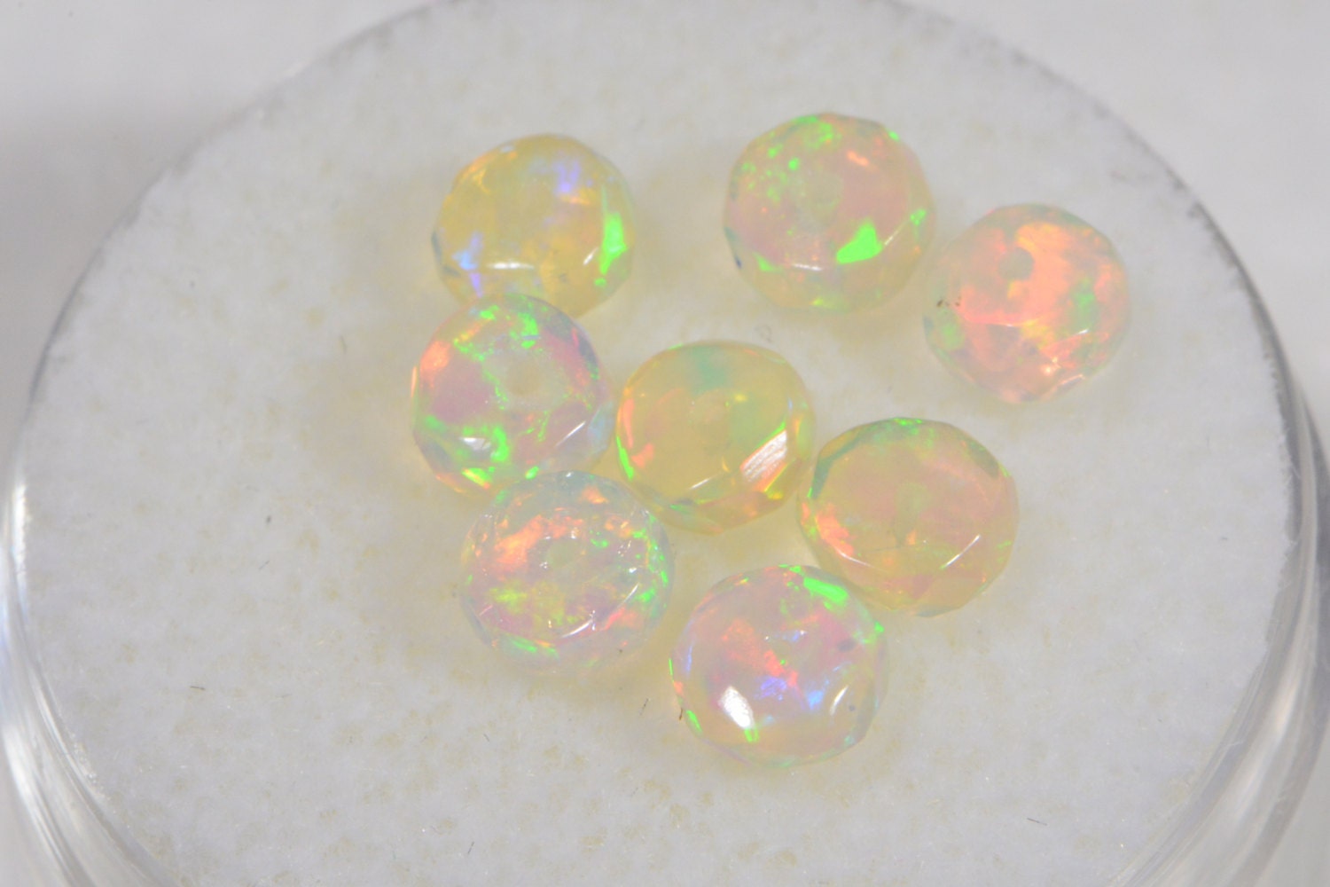 Ethiopian Welo Opal Faceted Rondelle Beads: Natural Gemstone Jewelry Supplies