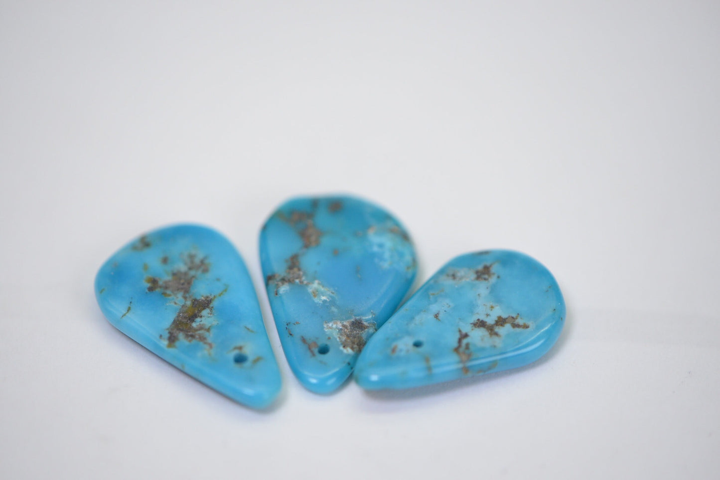 Sleeping Beauty Turquoise Teardrop Beads: Arizona Gemstone Beads