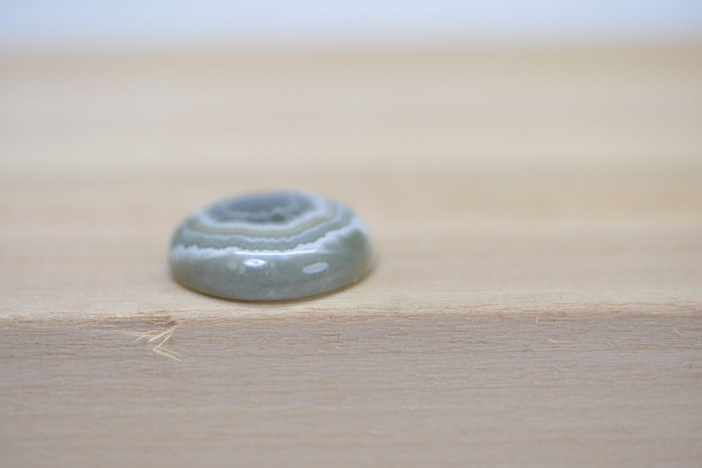 Natural Ocean Jasper Cabochon: Round Gemstone, 16x5.6mm