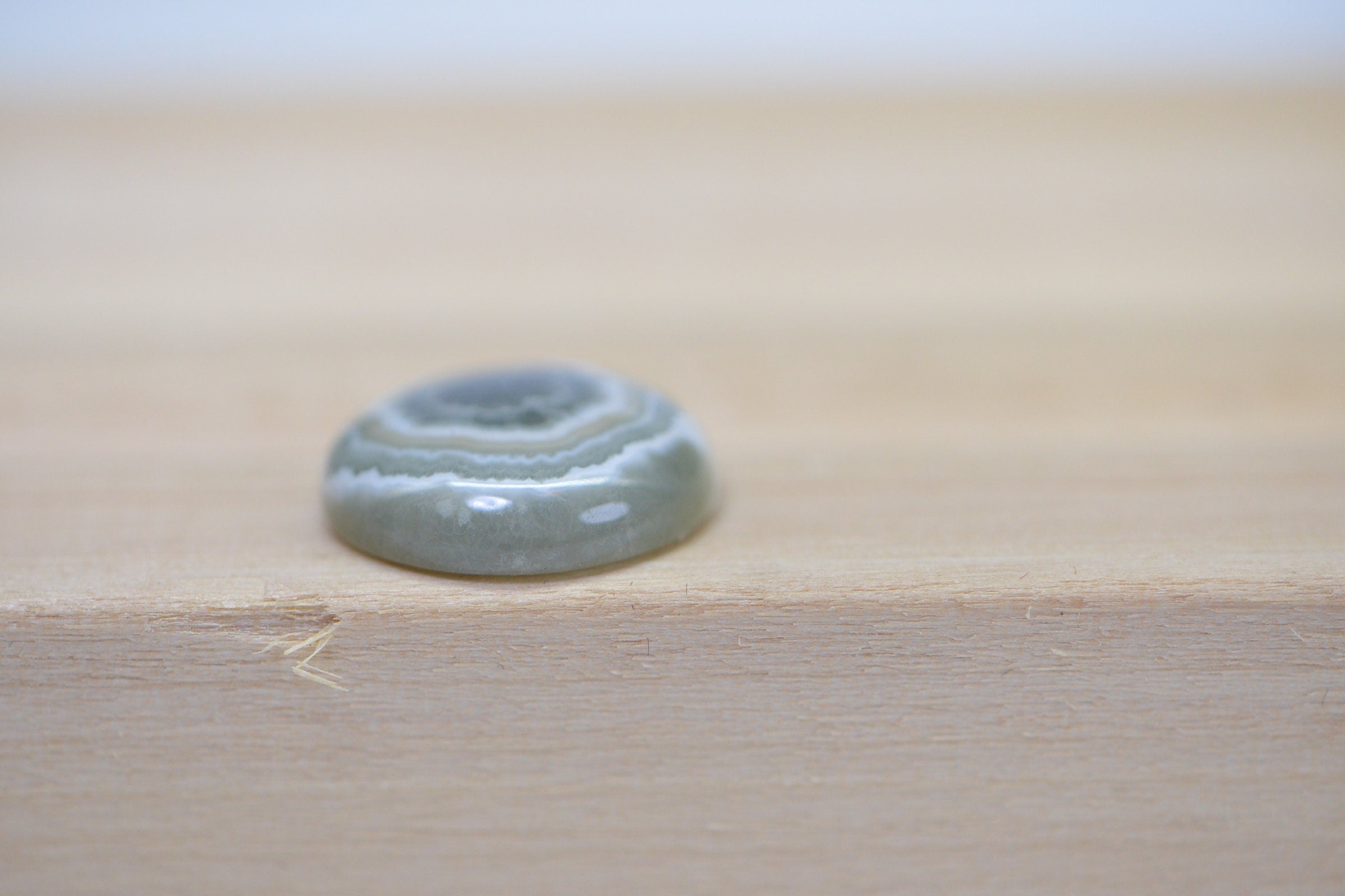 Natural Ocean Jasper Cabochon: Round Gemstone, 16x5.6mm