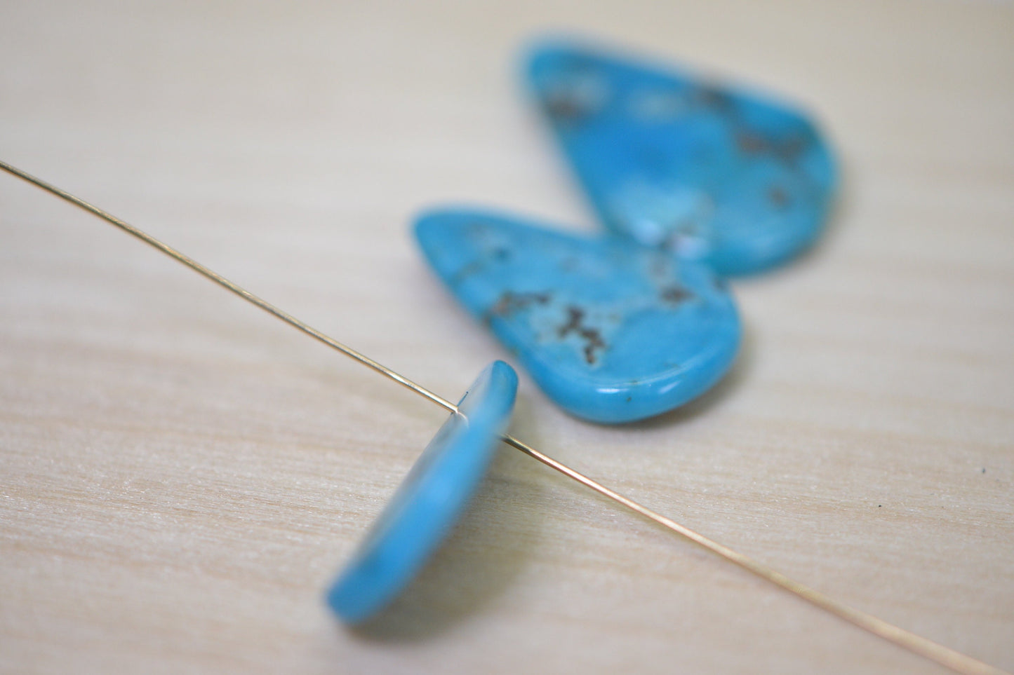 Sleeping Beauty Turquoise Teardrop Beads: Arizona Gemstone Beads
