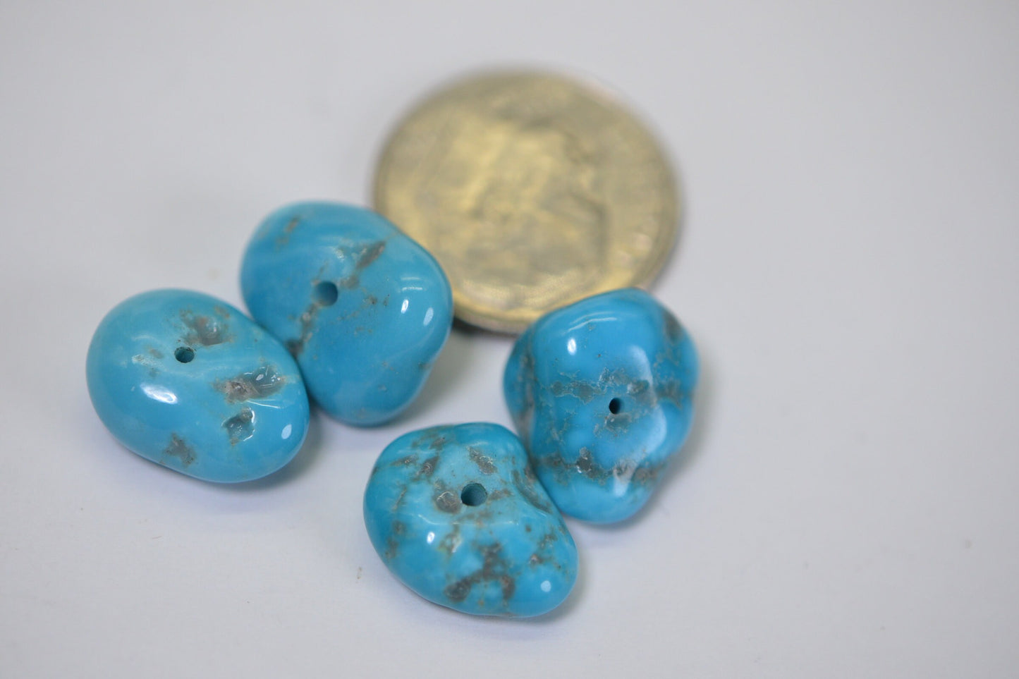 Arizona Turquoise Sleeping Beauty Nuggets   Natural Gemstone Beads Jewelry Making Supplies