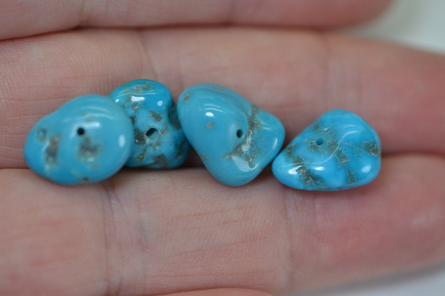 Arizona Turquoise Sleeping Beauty Nuggets   Natural Gemstone Beads Jewelry Making Supplies