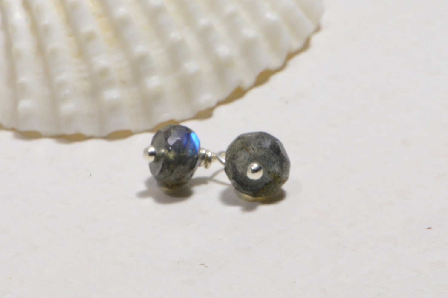 Labradorite Gemstone Sterling Silver Earring Charms