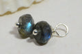 Labradorite Gemstone Sterling Silver Earring Charms