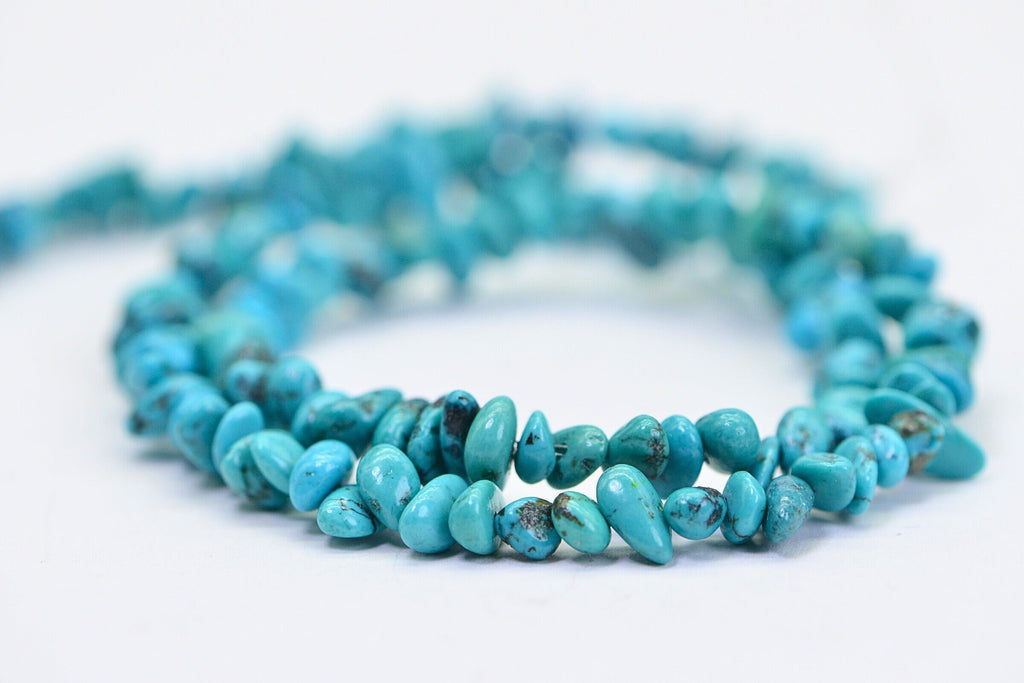 Sleeping Beauty Turquoise Tiny chips Beads 3 mm Natural Gemstone Beads