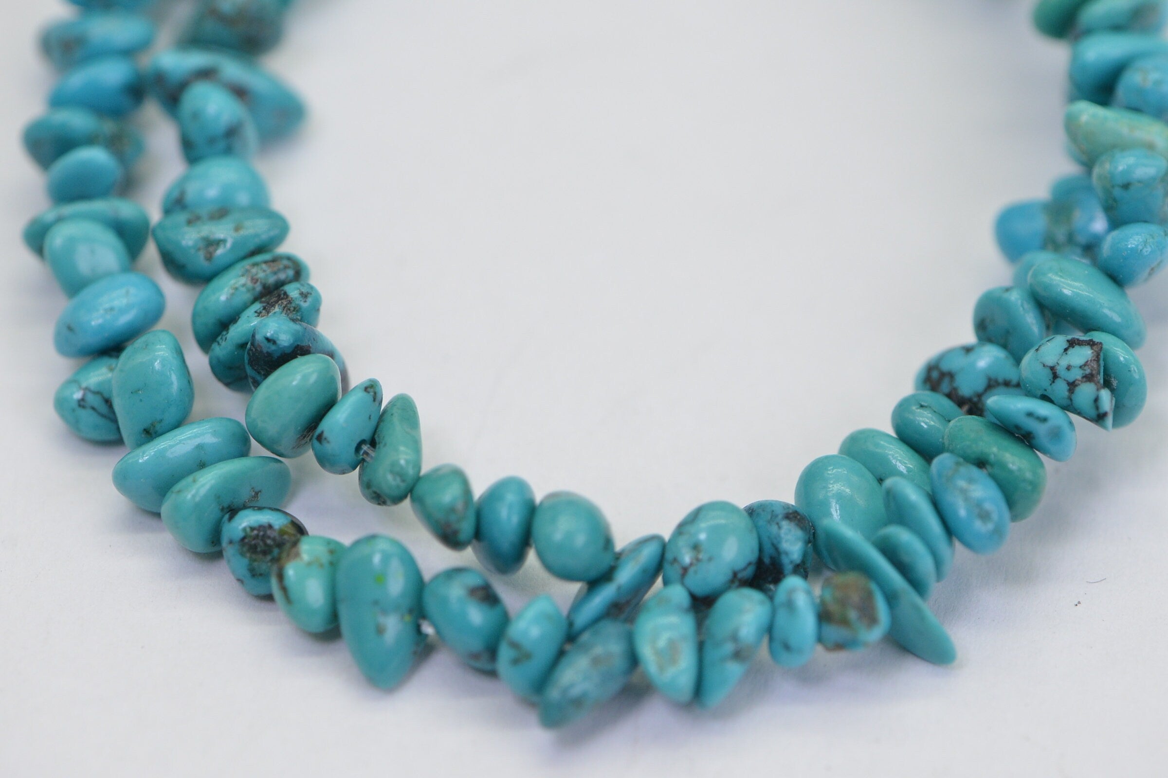 Sleeping Beauty Turquoise Tiny chips Beads 3 mm Natural Gemstone Beads