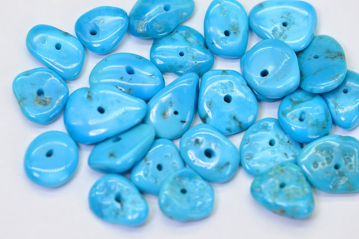 Sleeping Beauty Turquoise Beads: Arizona Rondelle Flat Discs
