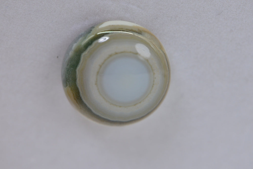 Ocean Jasper Cabochon: Round Gemstone, 15.9x6.2mm