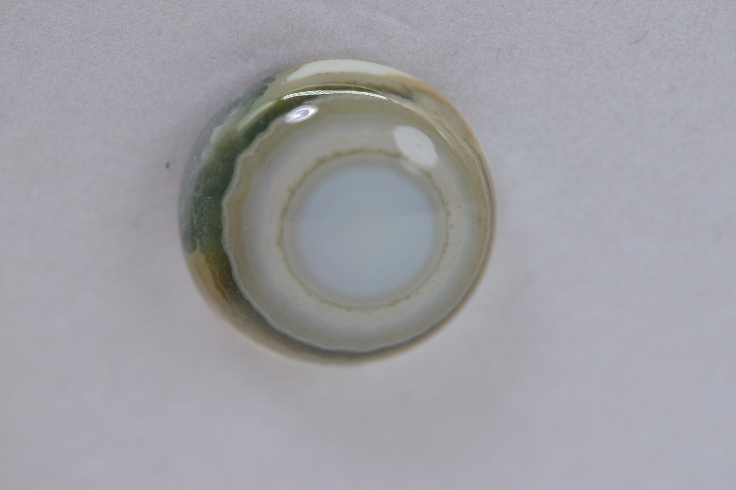 Ocean Jasper Cabochon: Round Gemstone, 15.9x6.2mm