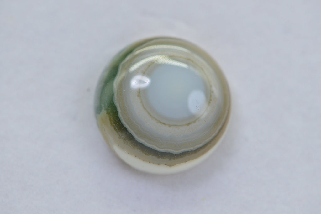 Ocean Jasper Cabochon: Round Gemstone, 15.9x6.2mm