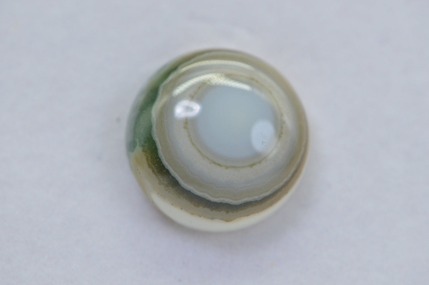 Ocean Jasper Cabochon: Round Gemstone, 15.9x6.2mm