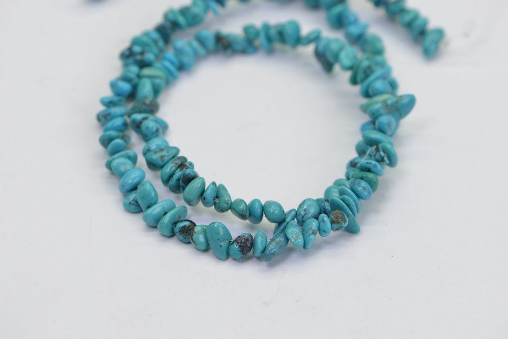 Sleeping Beauty Turquoise Tiny chips Beads 3 mm Natural Gemstone Beads
