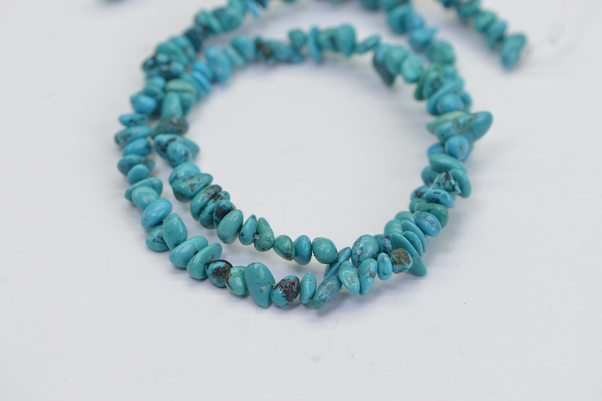 Sleeping Beauty Turquoise Tiny chips Beads 3 mm Natural Gemstone Beads