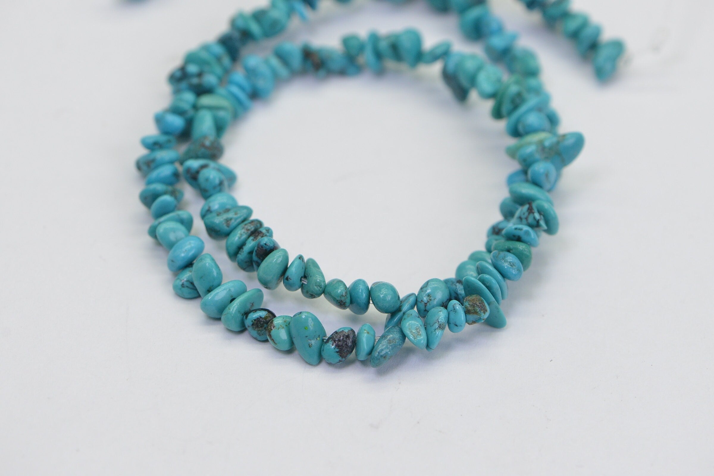Sleeping Beauty Turquoise Tiny chips Beads 3 mm Natural Gemstone Beads