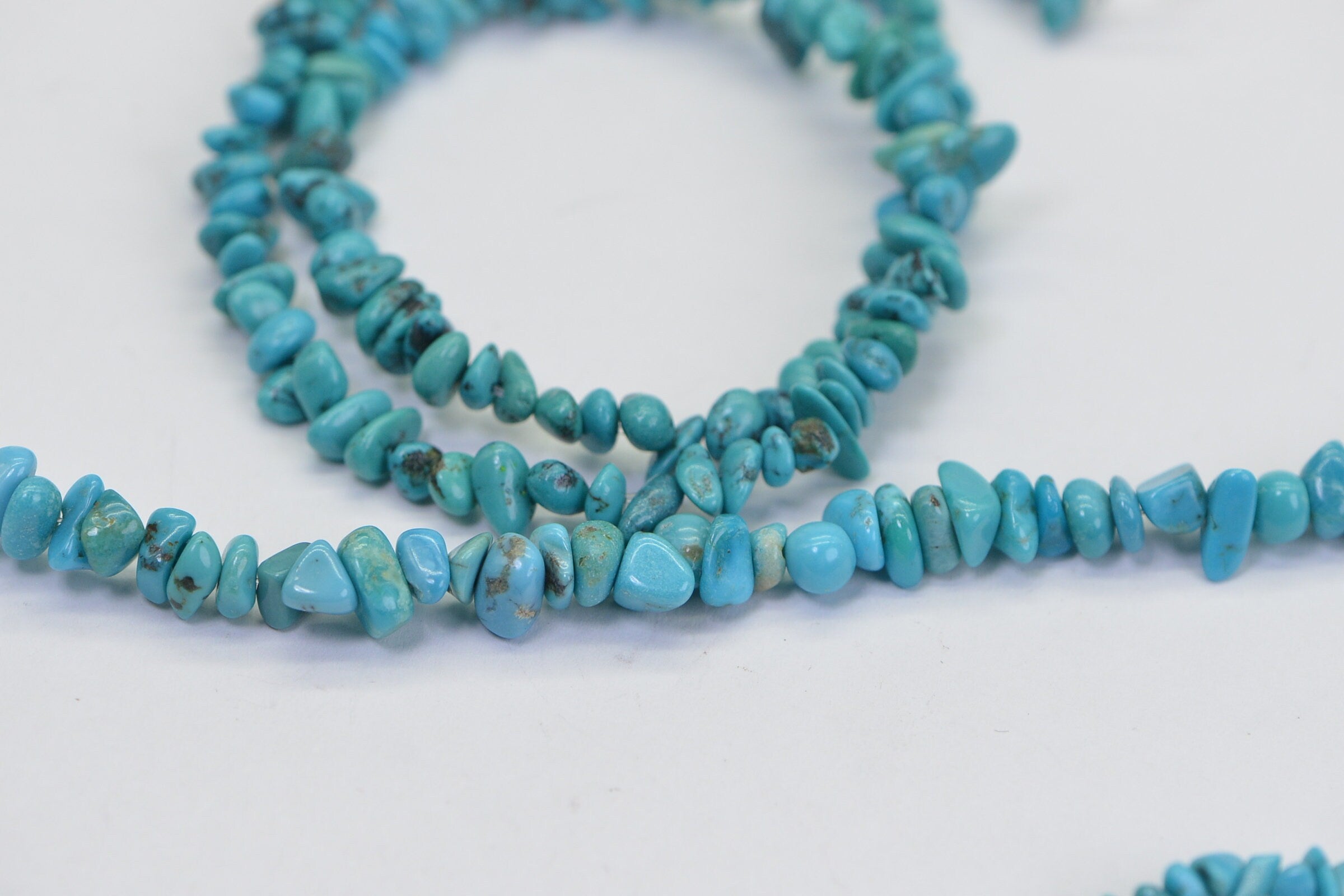 Sleeping Beauty Turquoise Tiny chips Beads 3 mm Natural Gemstone Beads
