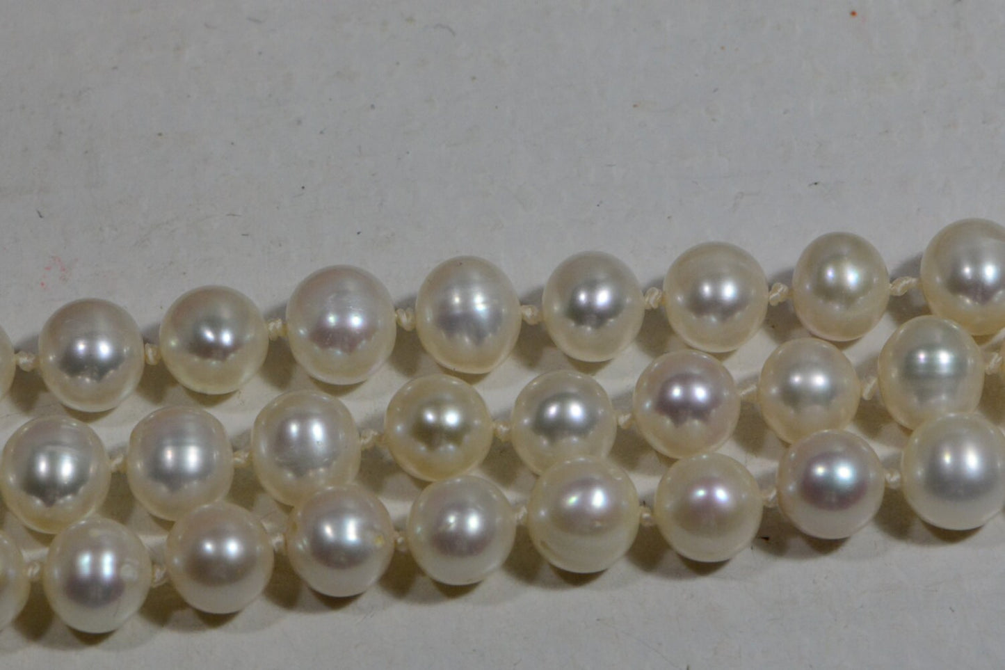 Knotted Pearl Necklace, Freshwater Pearls, Long Necklace