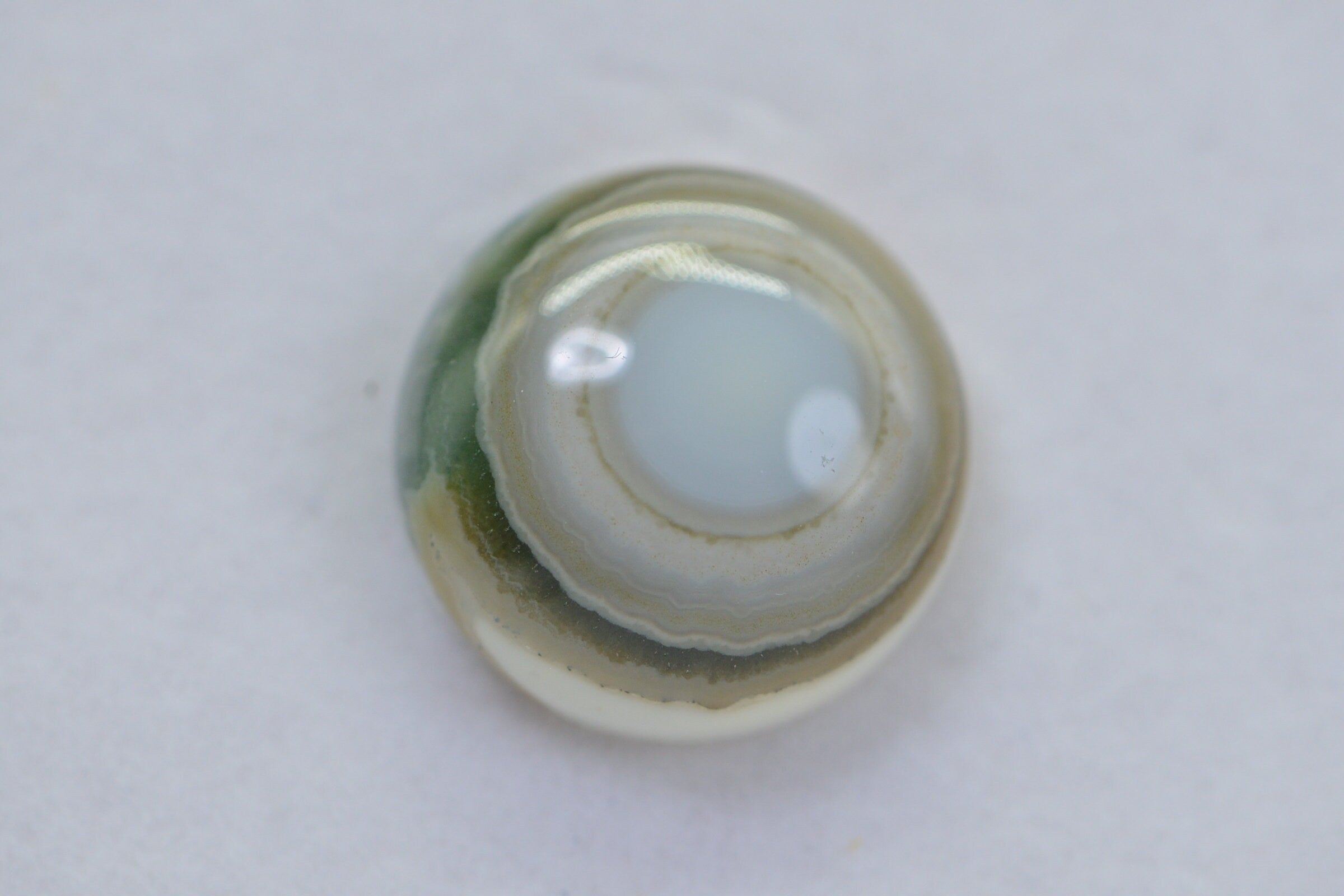 Ocean Jasper Cabochon: Round Gemstone, 15.9x6.2mm