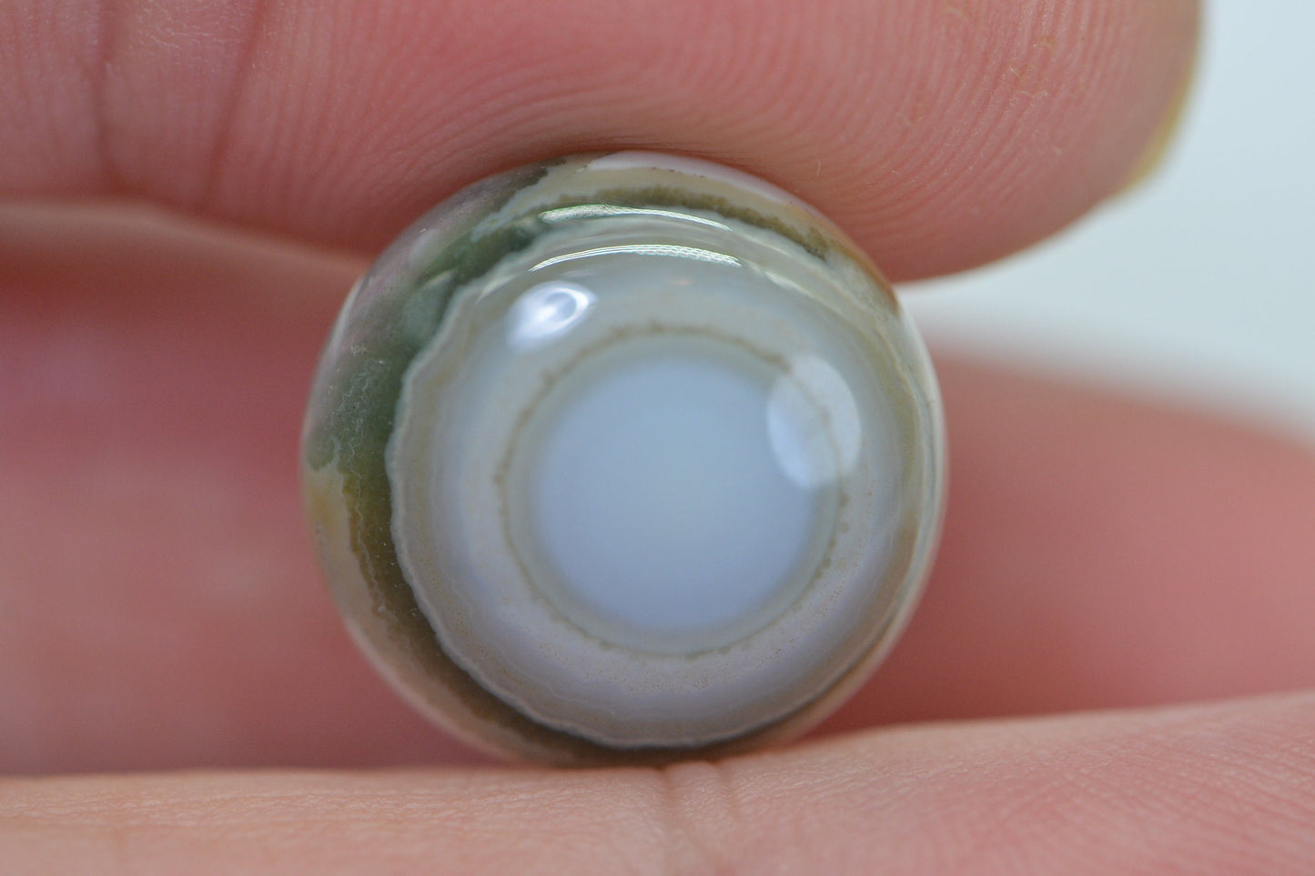 Ocean Jasper Cabochon: Round Gemstone, 15.9x6.2mm