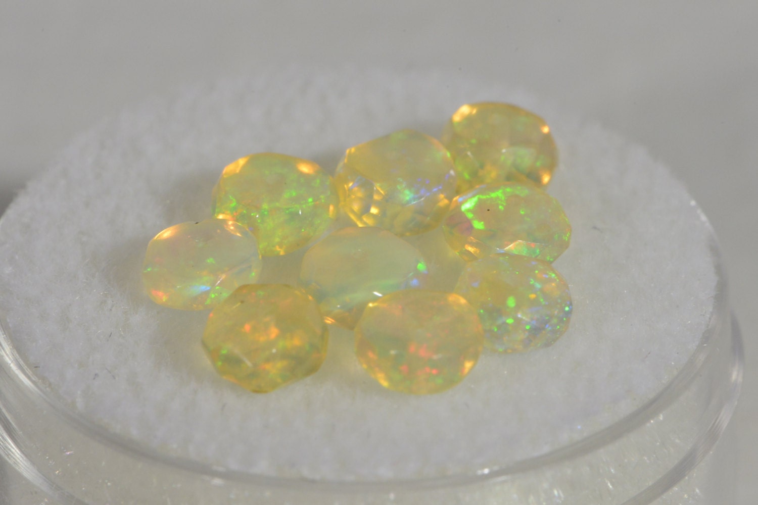 Ethiopian Welo Opal Faceted Rondelle Beads: Natural Gemstone Supplies (4x2mm)