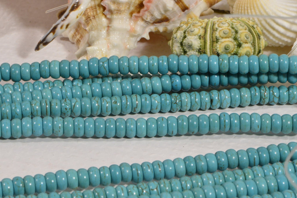 Magnesite 6x3mm Natural Gemstone Bead Supply Jewelry Making Supplies