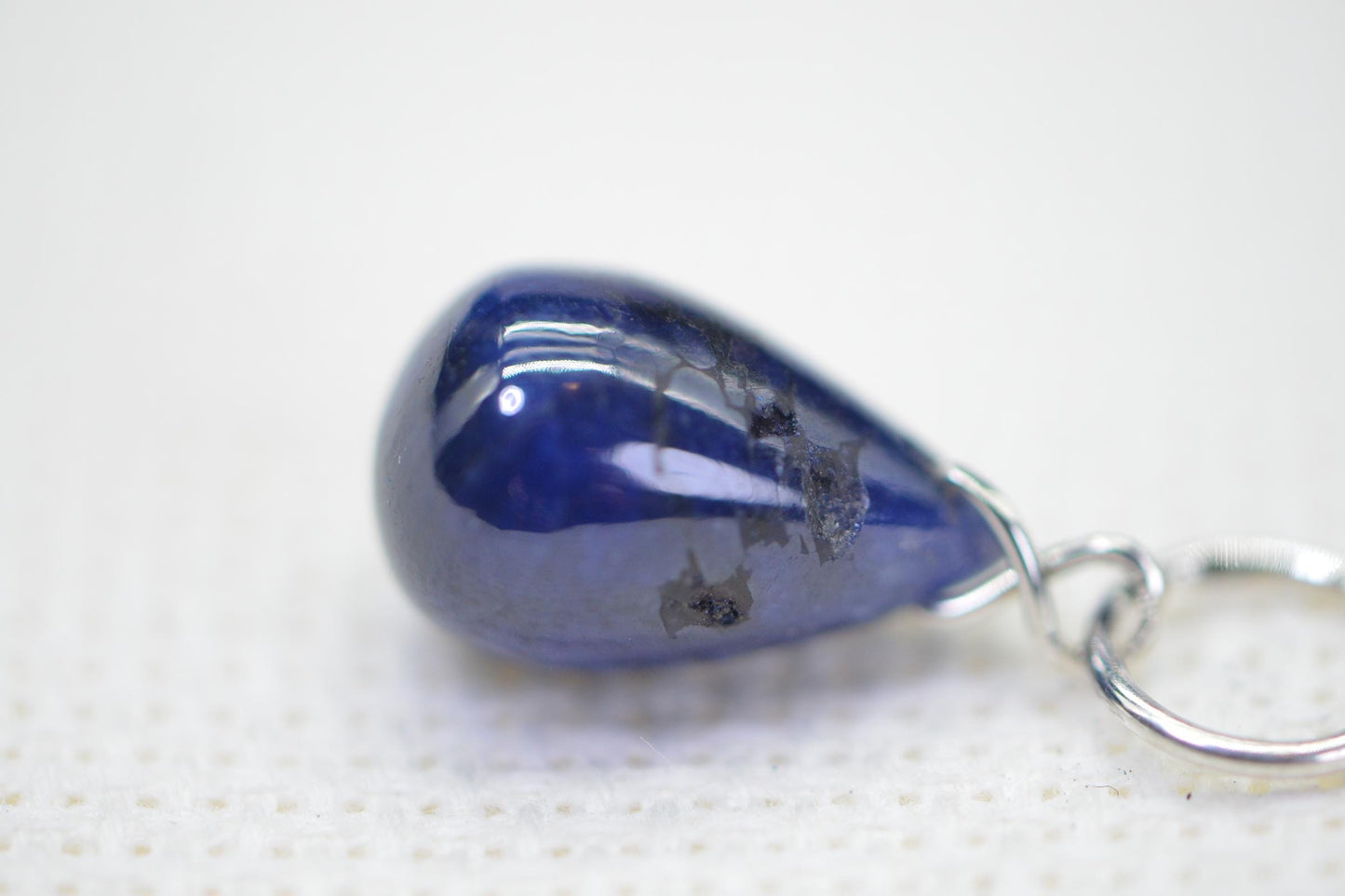 Natural Sapphire Pendant: Simple Wire Wrapped 925 Sterling Silver